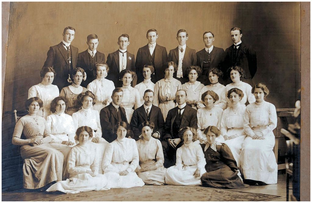 Sydney Teacher's College Graduating Class, October 1912, Gwen Terry third row second from right